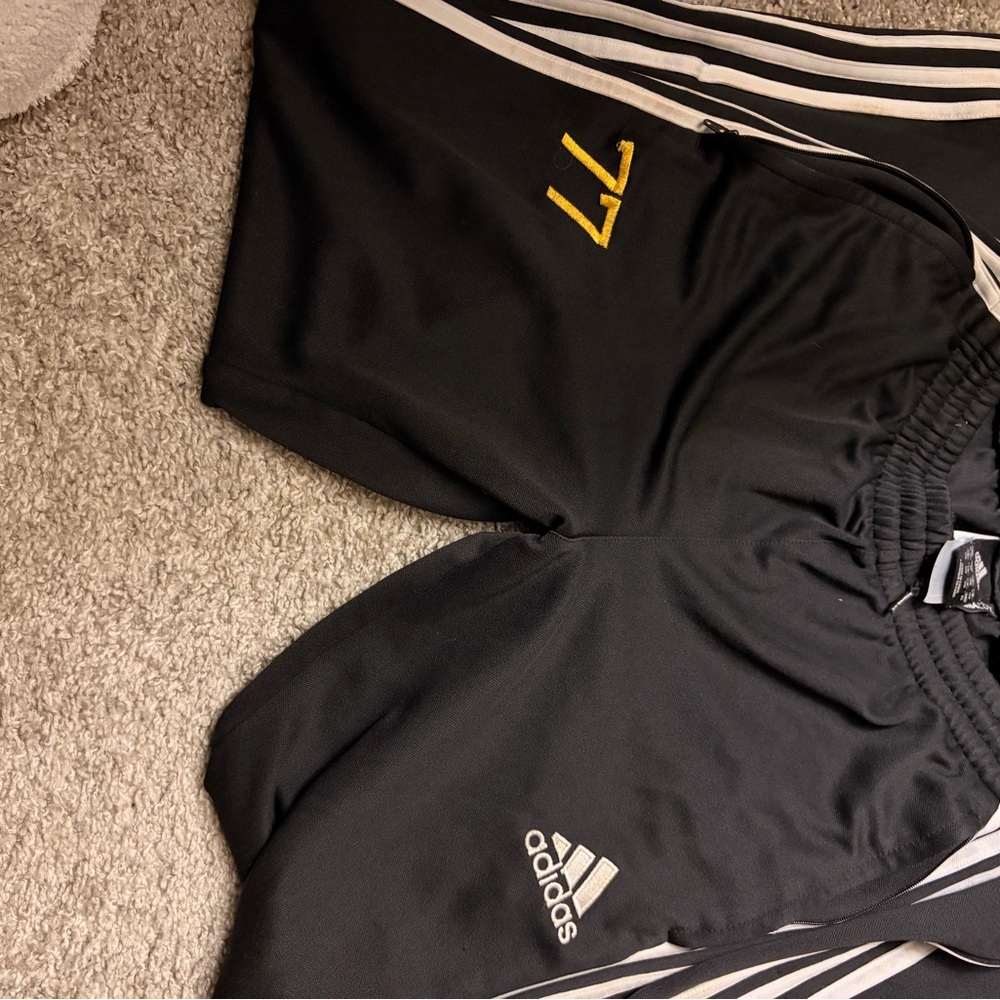 Adidas women Black and Gold Shorts